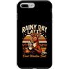 Deer Coffee Lovers Cozy Custodia per iPhone 7 Plus/8 Plus Rainy Day Latte Deer Sedile Finestra