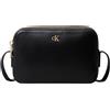 Calvin Klein Donna Borsa a Tracolla Camera Bag con Logo, Nero (Black/Antique Light Gold), Taglia Unica