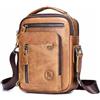 STEELLION Borsa a tracolla da uomo in pelle: compatta con tasche organizzate, elegante e funzionale per il trasporto quotidiano