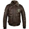 Zerimar Giacca Uomo - Giubbotto Uomo Stile Bomber Uomo - Giacca da Aviatore Elegante con Collo d'Agnello - Giacca pelle uomo - Giacca Uomo Aviatore - Giacca Casual da Pilota