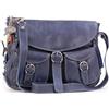 Catwalk Collection Handbags - Borsa a Tracolla Messenger in Pelle Media - Borsa a Spalla Donna - Cartella da Giorno Formato A5 - Courier