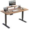 Radlove - Scrivania elettrica regolabile in altezza con supporto per monitor, display LED, 140x76 cm, scrivania regolabile per ufficio a casa e ufficio, aspetto legno antico