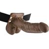 Pipedream HOLLOW STRAP ON W BALLS BROWN