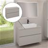 evineo ineo5 evo mobile con top La: 100 cm , con 2 scomparti estraibili, BE0958CM+BE0964CM, ineo5 evo [Mobili da Bagno > Mobili Lavabo]