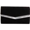 Eferri Pochette Donna Borsa Clutch Amparo Borsetta Ragazza Borsa da sera Cerimonia Matrimonio Donna Grigio