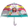 CYPBRANDS Gabby Ombrello Bambino Bolla Trasparente Ombrello Manuale 48cm Multicolore, Prodotto Ufficiale, trasparente