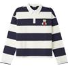 Springfield Long Sleeve Striped Polo Polo a Maniche Lunghe Donna
