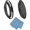 Sioti fotocamera ventilato paraluce in metallo con panno di pulizia e copriobiettivo per Leica/Fuji/Nikon/Canon/Samsung filettatura standard Lens