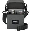instax custodia per fotocamera istantanea instax mini 41 con tracolla, custodia per fotocamera con chiusura a zip e tasca posteriore per pellicole, rifinita in tessuto grigio antracite rinforzato