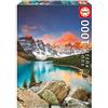 Educa - Puzzle 1000 pezzi Moraine Lake, Canada | Puzzle natura e laghi | Misura 48x68 cm | Include colla Fix | Per adulti 14+ (17739)