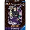 Ravensburger - Puzzle Wooden in Legno: Miercoledi, 300 Pezzi con 25 Piccole Personaggi in Legno, Puzzle Adulti e Bambini, Idea Regalo 12+ Anni