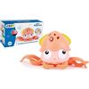 J.A.D.E - Giocattolo da Avvolgere Poulpie la Polpo - Giochi da Trainare - 048882 - Senza Pile e Funziona in Acqua - Rosa - Plastica - Gioco per Bambini - Jade - 23 cm x 13 cm - A Partire dai 10 Mesi.