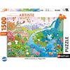Nathan Puzzles Nathan- Puzzle 1500 Pezzi-Giardino incantato/Peggy Nille Adulti, Colore, 4005556878116