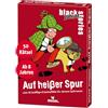 moses. Black Stories junior On Hot Trur - 50 puzzle con complicati casi di criminalità per piccoli detective, puzzle gioco di carte con variante di gioco e punteggi, gioco puzzle per bambini a partire