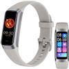 Axentra Orologio fitness tracker per donne e uomini, 24 ore su 24, 7 giorni su 7, con contapassi, monitoraggio della frequenza cardiaca e del sonno, smartwatch impermeabile IP68, display touch a colori AMOLED