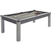Vente-unique - Biliardo 8 posti Balthazar - mdf - grigio