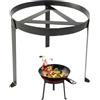 Generisch Treppiede pieghevole per falò, treppiede portatile da campeggio in acciaio | Treppiede portatile da campeggio in acciaio inox per barbecue, picnic, accessori da campeggio, all'aperto, cortile, terrazza