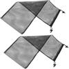 MAGICLULU 2 Pezzi Sacchetto a Rete Coulisse per Accessori Sub in Nylon Nero | Chiusura Sicura a Coulisse, Traspirante e Portatile, Capienza Ampia per Maschera e Uscita All'aperto