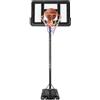 LENDISIY Canestro da basket con supporto regolabile in altezza, portatile, set da | Altezza regolabile da 1,7 a 3,05 m, ideale per bambini e adulti, facile da spostare grazie alle 2 ruote in polipropilene
