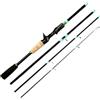 JIASHUNHE Canna da Pesca Canne da pesca Baitcasting Spinning Travel Carbonio 4/5 sezioni Peso della lenza 4-10 libbre Ultraleggero Esca Trota Pole 1.8/2.1m