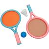 Rosvola Racchetta da Badminton per Bambini, Impugnatura Morbida e Durevole | Antiscivolo, leggero, misura 35 cm, ideale per i bambini, include 2 racchette e 2 palline