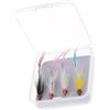 Wodsty Fork Tail - Set di esche artificiali con occhi 3D e materiale luminoso, 4 pezzi, per pesca notturna su trota, luccio, persico