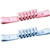 GuBaoZhuo Fascia elastica per yoga, 2 fasce fitness in tessuto con 8 passanti | Fascia da yoga con asole, lavabile, regolabile, per fitness, danza, pilates, ginnastica (rosa/blu)