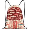 Zelinge Zaino con coulisse Borsa Sport Gym Sack, Medusa Rossa Beige, S | Borsa Yoga Danza