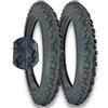 Generico KIT 2 COPERTONI BICI 16 X 1.75 47 305 MTB TACCHETTATO NERO