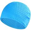 Generisch Cuffia da nuoto in silicone, extra elastica, per sport | Comoda cuffia da nuoto per allenamento intensivo, antiscivolo, impermeabile, per adulti con capelli lunghi, unisex