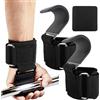 Gulxwis Ganci Palestra per Sollevamento Pesi 2 Pezzi, Ganci da Polso per Palestra con Cinturino Imbottito Antiscivolo, Supporto per Trazioni e Stacchi da Terra, Allenamento Bodybuilding Fitness, Uomo e Donna