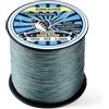 Garvee Trecciato Da Pesca in PE 4 Capi Alta Sensibilità Verde Scuro | Alta sensibilità di pescata, Elevata resistenza all'abrasione, Disponibile: 500/1000 m, 30/40 lb, Colore verde scuro
