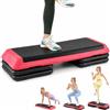 GYMAX Stepper Fitness Casa con 4 Blocchi e Altezze Regolabili | Stepper Fitness da Aerobica con Pedana Antiscivolo in Plastica, per Allenamento Domestico, Palestra e Ufficio