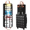 Generico Travel Shoe Bag - Non Woven Fabric 92x32x11cm, Large Capacity Foldable Shoe | Organizer With Clear Window And Double Zippers, Holds 5 To 6 Pairs | Shoe Storage Bag | For Business Travel Luggage Gym