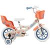 Denver Bike Bicicletta Bambina 12 Pollici Licensed, 2-4 Anni, Rotelle Removibili, Freno Anteriore Caliper, Telaio Acciaio, Ruote EVA Antiforatura, Trombetta e Portabambola