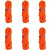 BELOWSYALER Set di corde per teloni da campeggio, 1 arancione rosso | Guyline riflettente in poliestere intrecciato 4M con regolatori di tensione, 6 pezzi