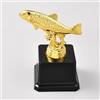 SUPERFINDINGS Trofeo di pesca in oro per torneo di pesca, 6 pezzi | Piccolo trofeo di pesce, premi divertenti di pesce, 7,4 x 10,4 x 12,8 cm, base in ferro e pesce in plastica