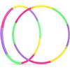 Vexaflow 2 Stück Hula Fitness Hoop Kinder, Abnehmbarer Hullahub Reifen aus Kunststoff mit 8 Segmenten für Outdoor-Sport, Fitness, Gymnastik und Familienspiele, Jungen Mädchen