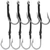 WonJoxel 4 ganci in acciaio inox doppio per pesca a traina | Per pesca in acqua salata Big Game Marlin Shark Tonno Wahoo Dorado Chunking