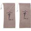 Didiseaon 2 Pezzi Borsa Scarpe da Danza Coulisse per Donna e Bambina in Nylon | Scarpette da Punta e Scarpe da Danza, Chiusura Pratica, Semplice e Moda, Comoda per Viaggio