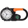 DEARMAMY Orologio da Moschettone Bussola per Escursioni e Campeggio | Sincronizzazione Integrata, Impermeabilità Professionale, Struttura Portatile e Durevole, Colore Nero