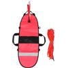 DEARMAMY Boa Gonfiabile per Immersioni con Bandiera, Sicurezza Alta Visibilità | Nylon Leggero, Facile da Trasportare, per Acque Aperte e Nuoto in Acqua Fredda, Rosso