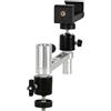 ZMdooreasy Supporto per canna da pesca con vassoio per esca, nero | Struttura in alluminio, finitura argento, altezza 9,5 cm, lunghezza 14 cm, facile da montare