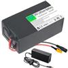 WSDAV Batteria al Litio da 24 V, Batteria di Ricambio da 24 V | Pacco batteria al litio da 24 V, batteria ricaricabile, guscio in PVC nero, connettore: DC+XT60