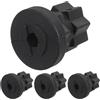 jojofuny 4 Pezzi Adattatore per Binario Kayak in Plastica Nero Sgancio | Base di Montaggio per Canoa, Supporto per Dispositivi, Foro 0, 3 e 0, 5 Pollici, Installazione Facile