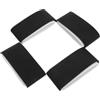 NAMOARLY 4 Pezzi Cinghia di Fissaggio per Snowboard e Sci, Fascia di Fissaggio in Nylon Nero, Regolabile, per Trasporto e Conservazione, Accessorio per Sport Outdoor