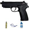 ECOMMUR We Bulldog GBB blowback Green Gas (6mm) | Pistola Airsoft (pallini in PVC) calibro 6 mm + Green Gas + fiaschetta da 0,20 g + occhiali protettivi. Sistema Blowback. (Potenza: 0,8 joule)