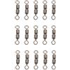 NESTINGHO 15 Pezzi Girella a Rulli Doppi per Pesca, Acciaio Inox Nero, | Cambio Rapido del Montaggio, Installazione Semplice, Resistente alla Corrosione, per Acque Dolci e Fiumi