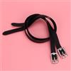Akozon Cinghie per Speroni di Cavallo in Pelle con Fibbia in Acciaio Inossidabile Accessorio per Attrezzi Equestri Neri da 50 Cm per Allenamenti di Equitazione e Selle