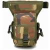 Baoblaze Tattico Esterno Borsa Coscia Regolabile Zaino Gamba Impermeabile con Tasche Utensili Laterali E Cintura Regolabile Adatto a Motociclismo Escursionismo Pesca Campeggio, Mimetico Giungla